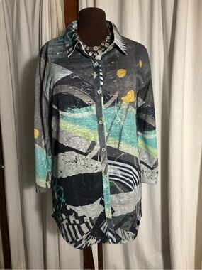 Shana Art Tunic-90s-Excellent-Large